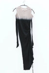 marc le bihan color block off shoulder dress 2869 E23 black/mastic black/mastic